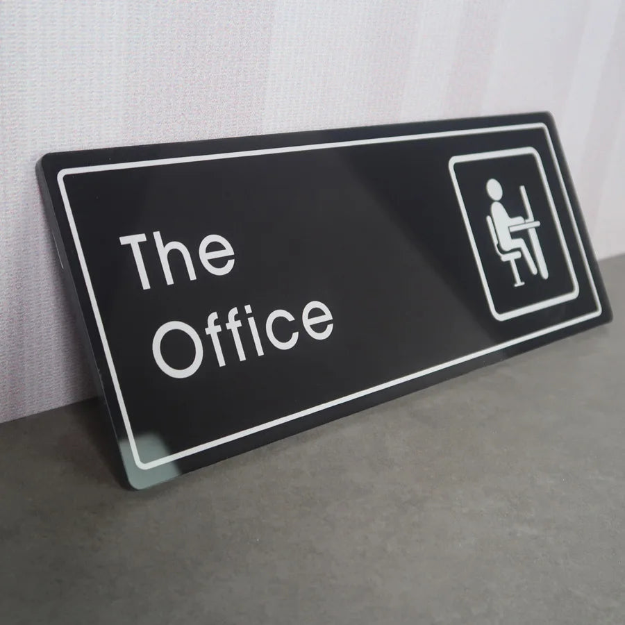 Office Door Sign UV Printed Acrylic Office Door Sign Board Name Plaque Sticker for Wall Door