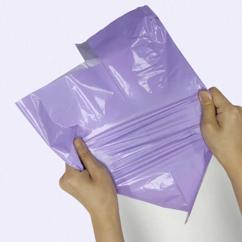 Custom Poly Mailers Plastic Mailer Shipping Mailing Bags Purple Envelopes Polymailer Courier Bag for Post