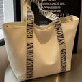 Customizable Extra Large Reusable Cotton Canvas Tote Shopping Bag for Women with Zipper Pockets Women's Shoulder Bags