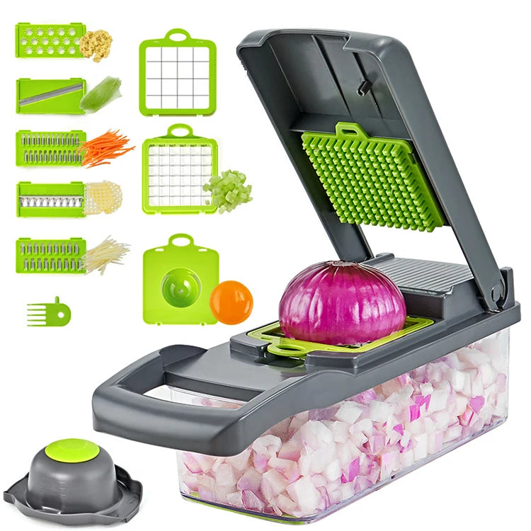 2025 Top Seller Kitchen Accessories 16 in 1 Food Cutter Veggie Onion Chopper Mandoline Slicer Multifunctional Vegetable Cutter