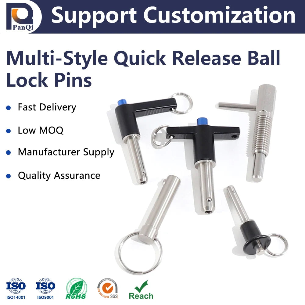 Factory Direct Stainless Steel Line Array Push Button L Handle Quick Release Pins