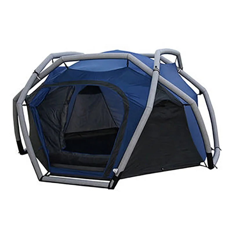 3-4 Person Luxury Inflatable Tent Hexagonal/Diamond Structure Two Bedrooms Living Room Quick Automatic Opening >3000mm