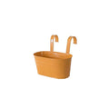 Hanging Flower Pots Metal Iron Bucket Planter Metal Iron Hanging Flower Pot Oval Railing Fence Garden Balcony Planter Pots