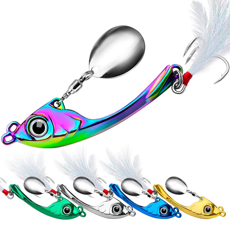 WEIHE 9g/5cm 13g/5.9cm 17g/6.5cm 5Colors Artificial Hard Metal VIB Fishing Lure Zinc Alloy Sinking Bait
