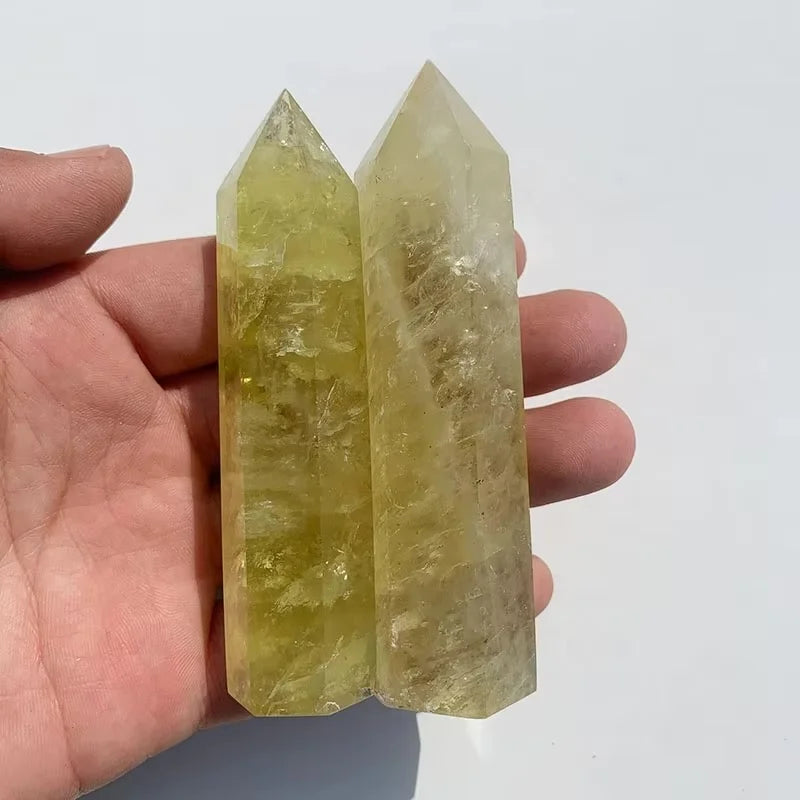 Wholesale High Quality Polished Natural Citrine Quartz Crystal Towers Wands Points Angel Style Fashion Trend for Home Decoration