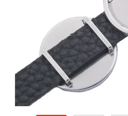 Vekeklee Hole Blank Bottom Stainless Steel Gem Tray Leather Bracelet Fine Jewelry Slide Charm Bead Connectors Components