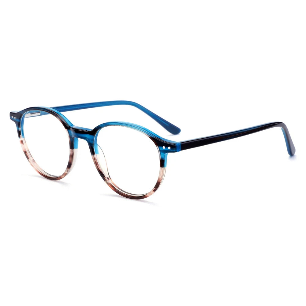 FH2205 New Arrival Anti-Reflective Round Acetate Unisex Optical Frame Glasses