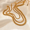 Wholesale Link Chain Stainless Steel Women Choker Sweater Freshwater Baroque Pearl Necklaces Jewelry