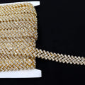 F033 Factory Wholesale Gold Crystal Diamond  Tassel Waist Chain Bling Rhinestone Chain Trimming for Shoes Boots Decoration