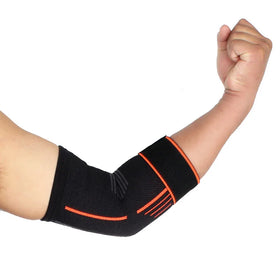 Wholesale Elbow Brace Elastic Elbow Support Brace Knitting Elbow Compression Sleeve for Men With Adjustable Bandage