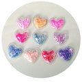 Colorful PVC Love Hearts Filling Shake Glitter Sequin Wedding Applique Patches Making Hair Clip Accessories DIY Craft