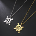 Anime One Piece Stainless Steel Necklaces Pirate Pendants Chain Choker Jewellery Fashion Necklace for Women Jewelry One Piece Gi