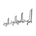 Modern Eco-Friendly Dish Display Stand Four Sizes Foldable and Portable for Showcase Racks Recyclable