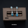 Fashion Jewelry Manufacturing Custom S925 Sterling Silver Zirconia Water Drop Design Long Drop Earring for Women Party Wedding