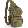 Laser Cut Tactical Sling Bag Waterproof MOLLE Crossbody Pack for Fishing Tackle & Range Gear Dual-Use Outdoor Assault Bag