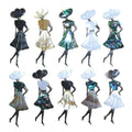 2024 New Selling Lady Model Natural Abalone Shell Pendant Brooch for Dual Use Creative DIY Jewelry Making