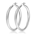 JOYFFO S925 Sterling Silver Hoop Earrings Large Lightweight Hypoallergenic Silver Hoop Earrings for Fashionable Hoop Earings