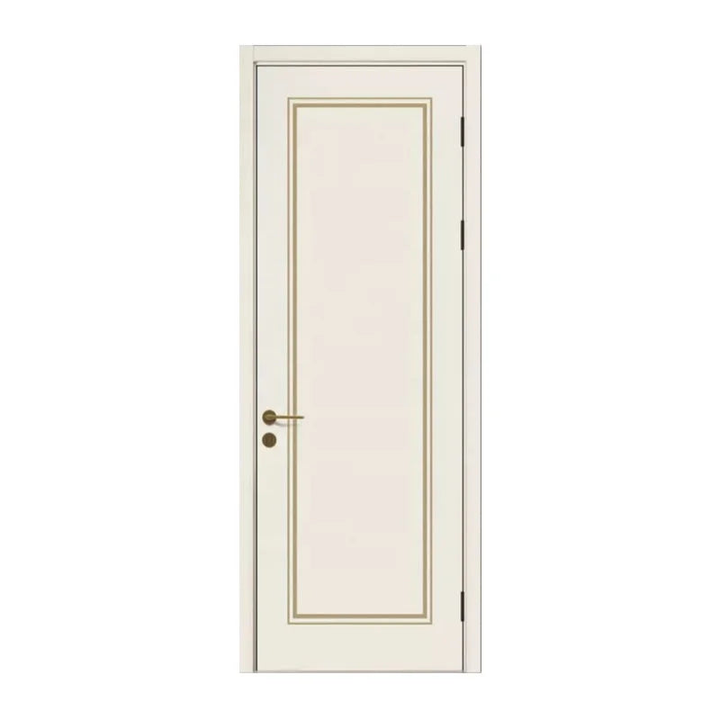 Modern Design Pre-Hung MDF Wood Door Composite Internal Laminated Project Door Living Room Bedroom Soundproof Manual Opening