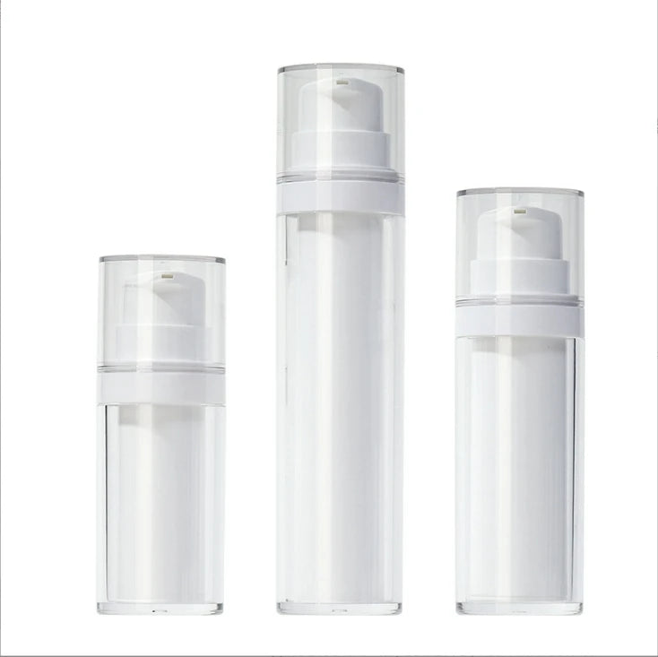 Customized 50ml Replaceable Inner Vacuum Bottle Package Transparent Lotion Bottle Cosmetic Flasks