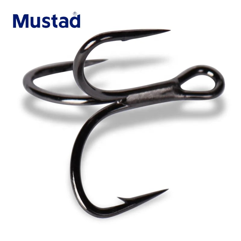 Hot Sale Mustad TG76 High Carbon Steel Treble Strong Barbed Fishing Hooks Sea Fishing Hooks