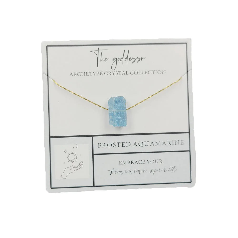 Birthstone Gemstone Jewelry Fashion Healing Crystal Necklace for Women Thin Gold Chain