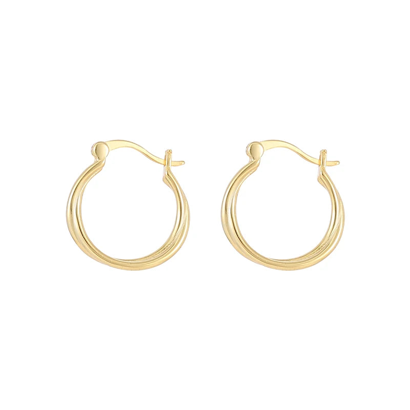 Handmade Mobius Hoop Minimal Jewelry 925 Sterling Silver Elegant Earrings for Women