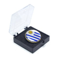 Round Country Flag Brooch Lapel Pin Badge Uruguay Souvenir Gifts Custom Cockade Metal Alloy Gold National Flag Pin Badge