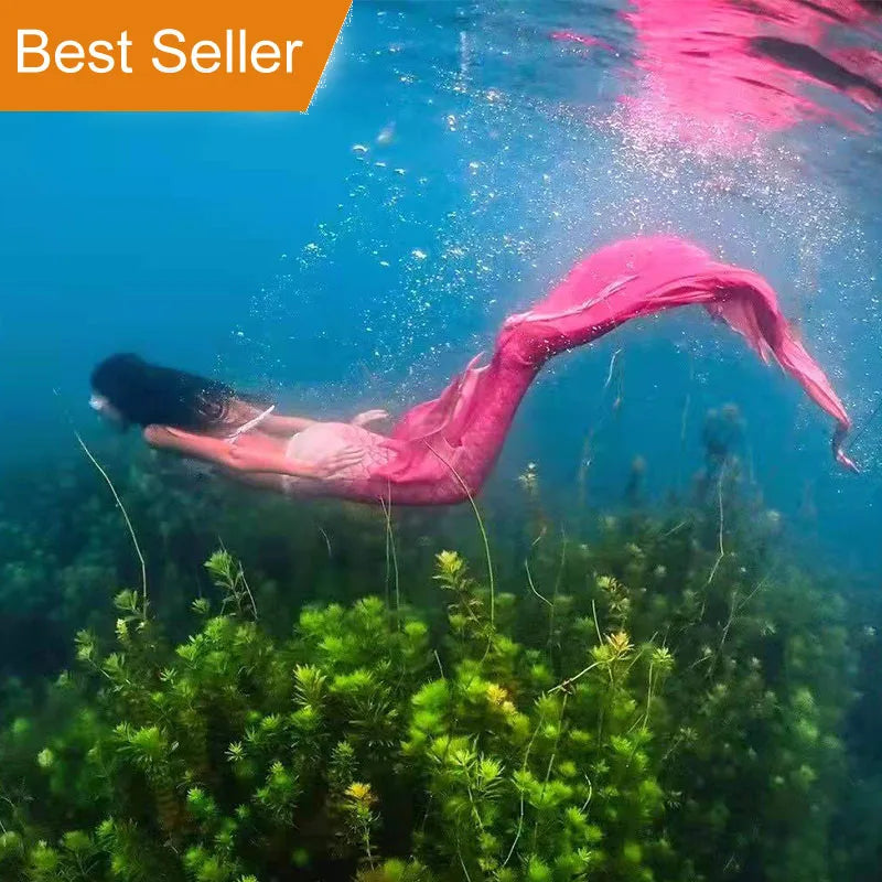 Newly Released Fish Mermaid Tail Digital Printing 2-Piece Set Breathable Plus Size Waterproof Eco-Friendly