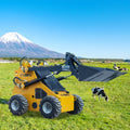 Free Shipping on Skid Steer Wheel Loader Attachment YH380 Mini Skid Steer Gasoline Loader