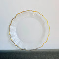 13 Inch Gold Rim  Round White &Black & Clear Plastic Charger Plate Wedding Dinner  Luxury PP  Under  Plate