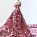 Sequin Lace Fabric New Design Rectangle Sequins Ladies Skirt Material Factory Wholesale by the Yard