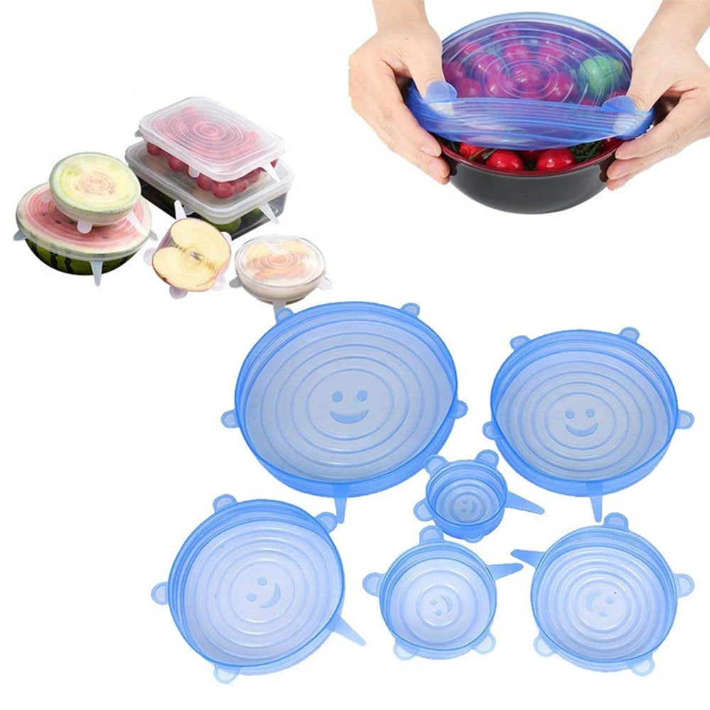 Reusable Transparent Silicone Cover for Food Preservation Flexible Stretch Storage Bowl Pan Lid Keep Fresh Specialty Tool