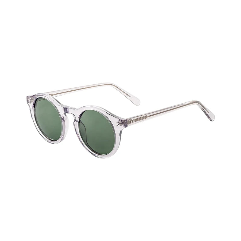New Arrival Mazzucchelli Acetate Sunglasses with Custom Logo round UV400 Polarized Lenses Yellow Pink Gray Frames Tac Material