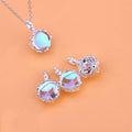 Creative Flower Shaped Base Moonstone Pendant 925 Sterling Silver Round Moonstone Gemstone Charm for Jewelry Making Accessories