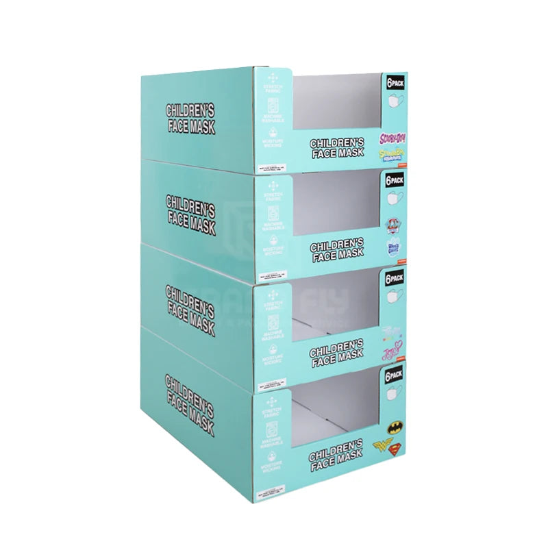 Cardboard PDQ Counter Pallet Hanging Tray Eco-Friendly Easy Assembly Modern Custom Display Box for Retail Supermarket Promotion