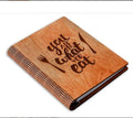 Personalized Wooden Recipe Book Binder Custom Journal Cookbook MegaBDM