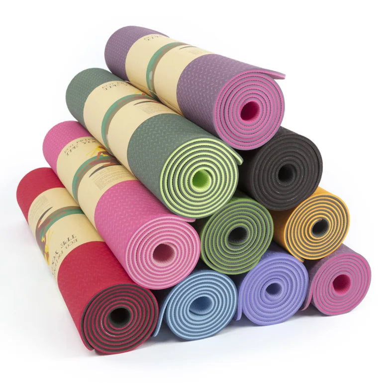 Personalized 6mm Foam Yoga Mat Thick Foldable Yoga Mat Custom Eco Friendly Tpe Pilates Yoga Mat With Logo