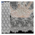 YX2451 2025 Luxury Bridal Beaded Embroidery Lace Sequins Fabric Vietnam Indonesian Champagne Lace Fabric by Yards