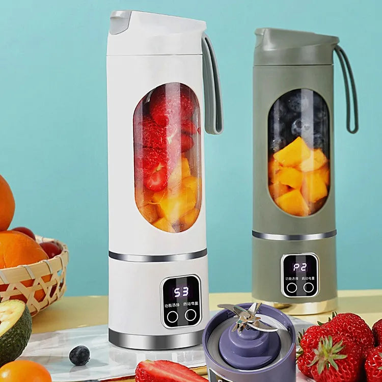 Portable Mini USB/Battery Powered Fruit Juice Blender 380ml Plastic Capacity for Home Car Personal Kitchen Cuisine Accessories
