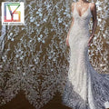 2022 New Bridal Beads Embroidery French Net Beaded Sequins Wedding Lace Fabric Bridal Luxury Tulle Fabric