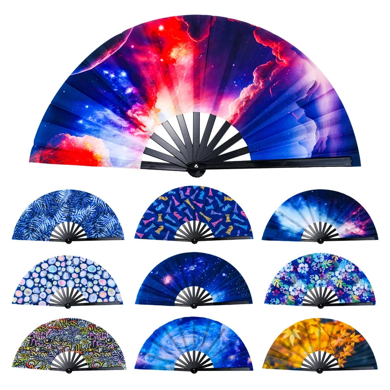 Personalized Large Small Big Woven Wedding Plastic  Fans Chinese Fan Hand Folding Custom Hand Fan for Wedding
