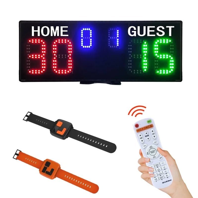 GANXIN Portable Tennis Sports Scoring Equipment Electronic Digital Scoreboard Padel Court Score Point Counter with Watch Remote