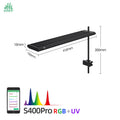 WEEK AQUA S400pro RGB+UV Full Spectrum Natural Aquarium Lights APP Control Timing Dimming for Live Plant Fish tank Light
