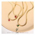 Carline Hot Sale Wholesale 18k Gold Plated Stainless Steel Zircon Necklaces Snake Chain for Women Lowest Price High Quality