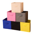 Collapsible Fabric Storage Cubes Organizer with Handles Cloth Storage Cube Basket Bins Organizer