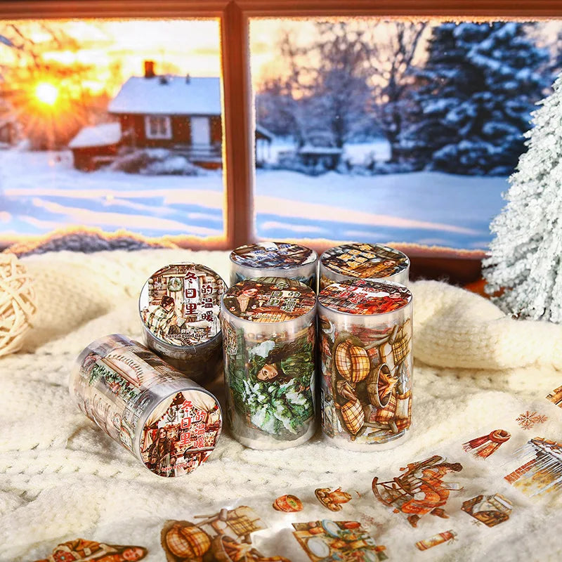 1Roll Winter Aquascape PET Tape Winter Warmth Series Living Aquascape