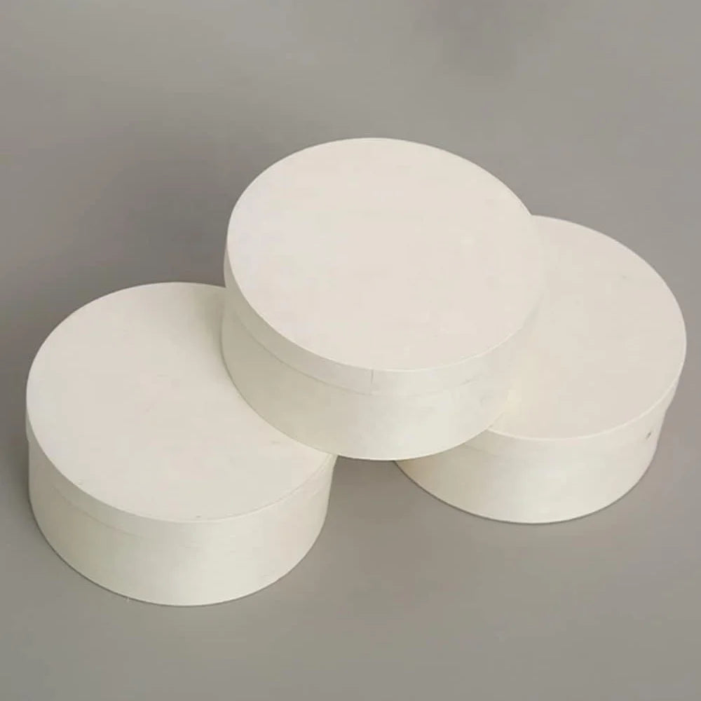 Wholesale Factory Round Wooden Box with Lid Wood Gift Storage Box Cheese Cake Box with Wood Lid