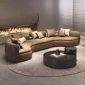Modern Design Villa Hotel Home Furniture I Shape Leather Microfiber Fabric Sofa for Living Room