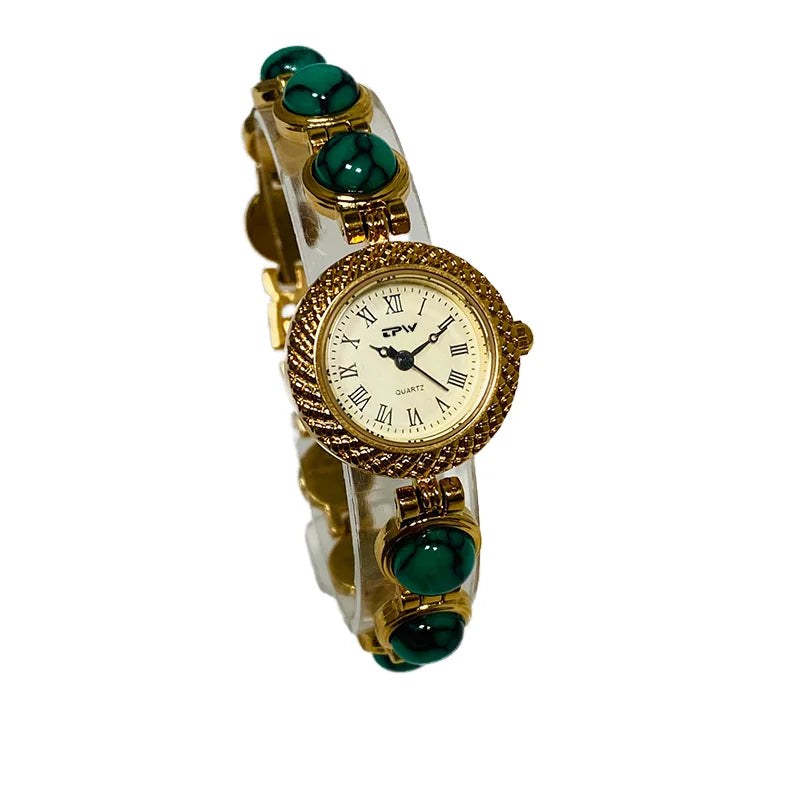 OEM Vintage Ladies Beads Quartz Watches Women Wrist Luxury Custom Logo