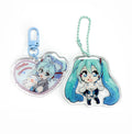 Personalized Custom Double Epoxy Printing Clear Acrylic Anime Charm Keychain with Glitter